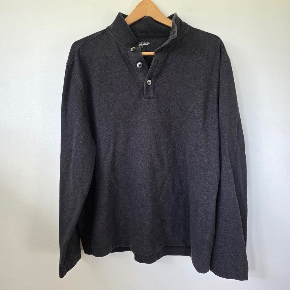 Van Heusen Men's Never Tuck Long-Sleeve Classic Fit Henley - XL